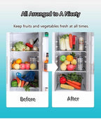 Set of 8 pantry organizers and storage, Clear Plastic Storage Bins for Kitchen Organization, Freezer Storage, Home Edit Containers (8Large) - size: 8Large