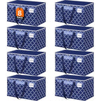 Fabspace Moving Bags, Extra Large Moving Supplies, Heavy Duty Storage Bags, Packing Bags with Reinforced Zippers & Handles, Collapsible Packing Boxes, Storage Totes for Moving, Packing, 88L, 8 Packs - size: 88L