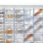 Bead Storage Solutions Elizabeth Ward Plastic See-Through Stackable 1,111 Piece Gold/Silver Assorted Costume Jewelry Findings Tray Bead Organizer - style: 1,111 PC Jewelry Findings