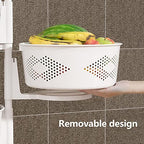 Multi-Layer Kitchen Storage Basket Rotating Vegetable Organizer Cart with Lockable Casters Rolling Living Room Standing Rack with Shelve for Bathroom,Bedroom,29in Height (4Tier-White) - size: 4Tier-White