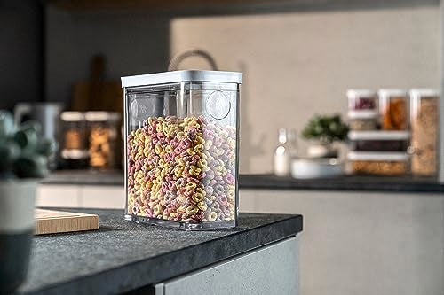 ZWILLING FRESH & SAVE CUBE Box, size 3M, modular & stackable container, airtight & vacuumable storage, dishwasher friendly, transparent - size: 3M