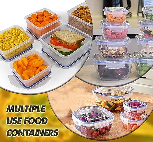 ARSUK Food Storage Containers with Airtight Lids - Reusable Plastic Containers Sets - BPA-Free Stackable Kitchen Storage for Meal Prep & Snacks - Microwavable & Dishwasher Safe (4 PCS) - color: 4 PCS