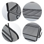 EASEPRES 2 Pack Stackable Desk Paper Tray, Metal Mesh Desktop Document Letter File Organizer for Office Home School, 13.5'' L x 9.75'' W x 5.5'' H, Black - color: 2 Pack Black