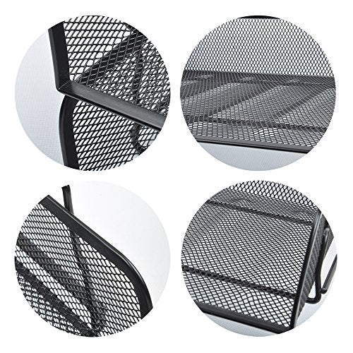 EASEPRES 4 Pack Stackable Desk Paper Tray, Metal Mesh Desktop Document Letter File Organizer for Office Home School, 13.5'' L x 9.75'' W x 11'' H, Black - color: 4 Pack Black