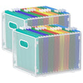 samstar 2 Pack Hanging File Organizer, Mesh File Folder Box Filing Box Cabinet Organizer Storage Boxes, Letter Size,White - size: 2 Pack White