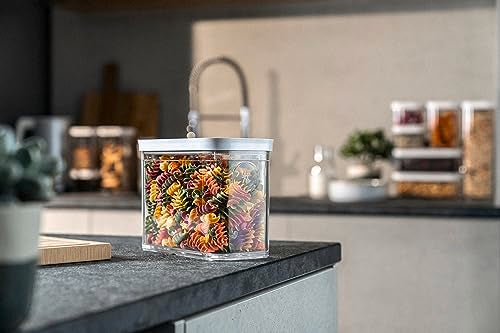 Zwilling FRESH & SAVE CUBE Box, size 2M, modular & stackable container, airtight & vacuumable storage, dishwasher friendly, transparent - size: 2m (6.56') - rca plugs