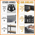 Garage Shelving Heavy Duty, 5-Tier Metal Storage Shelves, 3000LBS, 73" H Adjustable Industrial Shelves Unit, Utility Organizer Shelf for Garage, Kitchen, Warehouse, Basement, 48"W x 24"D x 73"H - size: 48"W x 24"D x 73"H