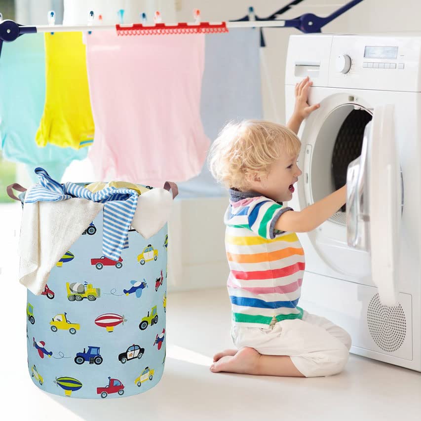 Kids Laundry Basket,Boys Toy Storage Bin,Baby Dirty Clothes Hamper,Nursery Hamper for Bedroom,Gift Baskets(Car) - color: Car