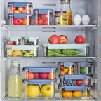LocknLock LBF452RS4N Modular Plus Food Storage Container,8 set (4 containers & 4 Lids)- Navy - color: Navy, size: 8 set (4 containers & 4 Lids)