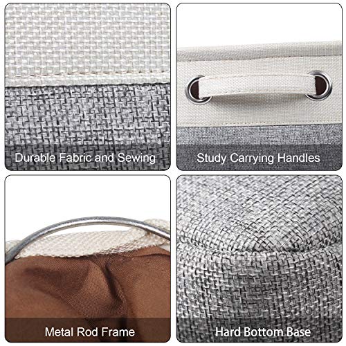 Kntiwiwo Foldable Storage Bin Collapsible Basket 12" x 10" x 9.5" Cube Storage Organizer Bins with Dual Carry Handles for Home Closet Shelves Drawers Organizer, Set of 3, Grey - color: Grey, size: 12" x 10" x 9.5"