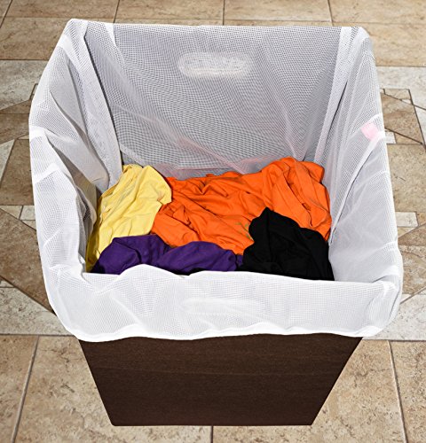Extra Large Laundry Hamper with Laundry Bag, Foldable Clothes Basket with Metal Handles & Moisture-Resistant Base, Premium Durable Fabric for Bathroom, Dorm, and Family (Brown) - color: Brown