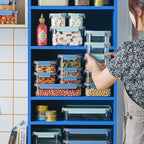 LocknLock LBF452RS4N Modular Plus Food Storage Container,8 set (4 containers & 4 Lids)- Navy - color: Navy, size: 8 set (4 containers & 4 Lids)