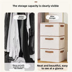 2-Pack Storage Bins with Lids, 56L Fabric Storage Boxes with Handles, Breathable Cotton Linen Clothes organizing Box for Wardrobe, Closet (XX large 49 * 37 * 31cm) - size: 2-XX large