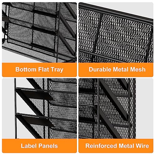 Kuntine.B Wall File Organizer (Black, 7 Tier 2 Pack) - color: Black, size: 7 Tier 2 Pack