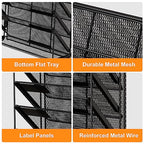 Kuntine.B Wall File Organizer (Black, 7 Tier) - color: Black, size: 7 Tier