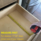 Fabsome Drawer Divider 6 Pack, Bamboo Kitchen Dividers Organizers Adjustable 17''-22'', Wooden Dresser Separators for Nursery Organization Clothes Socks Underwear Baby Clothing, with Soft Foam Ends - size: For 17-22in deep drawers inner size