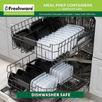 Freshware Meal Prep Containers [150 Pack] 1 Compartment with Lids, Food Storage Containers, Bento Box, BPA Free, Stackable, Microwave/Dishwasher/Freezer Safe (24 oz) - size: 24OZ-150PK