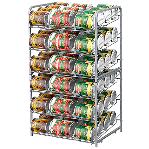 BTY Can Organizer for Pantry Stackable 2 Pack, Can Storage Organizer Rack Stacking Can Dispensers Small Space Holds up to 36 Cans for Pantry, Kitchen, Cabinet- Silver - color: Silver