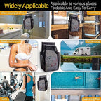 Hanging Collapsible Breathable Mesh Laundry Hamper,Fast Drying Portable Space Saving Storage Bag,Rv Laundry Hamper,Applied to College Dorm Rooms, Gym, Swimming and RV Travel (Black) - color: Black