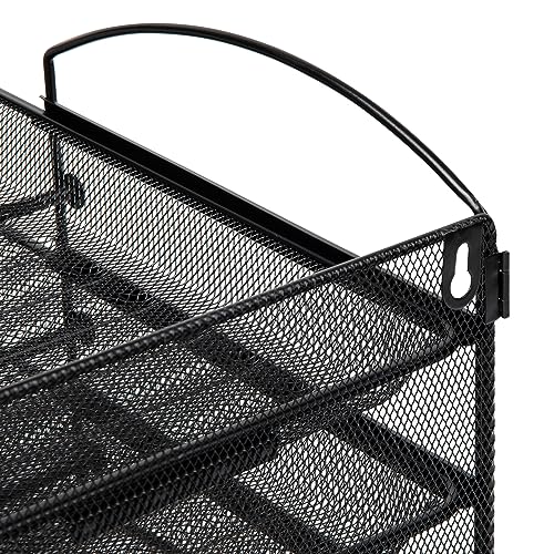 Mind Reader 3-Tier Paper Tray, File Storage, Desktop Organizer, Wall Mountable, File Organization, Metal Mesh, Black - style: 3-Tier