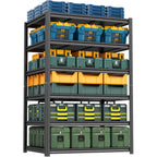 Heavy Duty Garage Shelving, 6-Tier Metal Storage Shelves, 3600LBS, 82" H Adjustable Industrial Rack, Steel Utility Shelf Unit for Warehouse, Garage, Basement, Kitchen, 40" W x 18" D x 82" H - size: 40"W x 18"D x 82"H