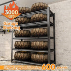 Garage Storage Shelves, 5-Tier Heavy Duty Metal Shelving Unit, 3000LBS, 72" H Adjustable Utility Rack, Space Saver Shelving for Garage, Kitchen, Pantry, Basement, Laundry Room, Black - size: 45"W x 16"D x 72"H