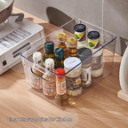 Set of 8 pantry organizers and storage, Clear Plastic Storage Bins for Kitchen Organization, Freezer Storage, Home Edit Containers (8Large) - size: 8Large