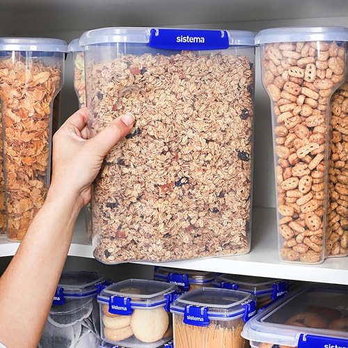 Sistema KLIP IT+ 4.2L Cereal Storage Container, Stackable & Airtight Food Pantry Storage, Dishwasher, Freezer, & Microwave-Safe, BPA-Free - size: 4.2L