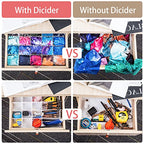 45 Pack Drawer Dividers, Plastic Adjustable Drawer Storage Organizer for Tidying Clutter Socks, Underwear, Makeup, Kitchen, Dresser White - color: White