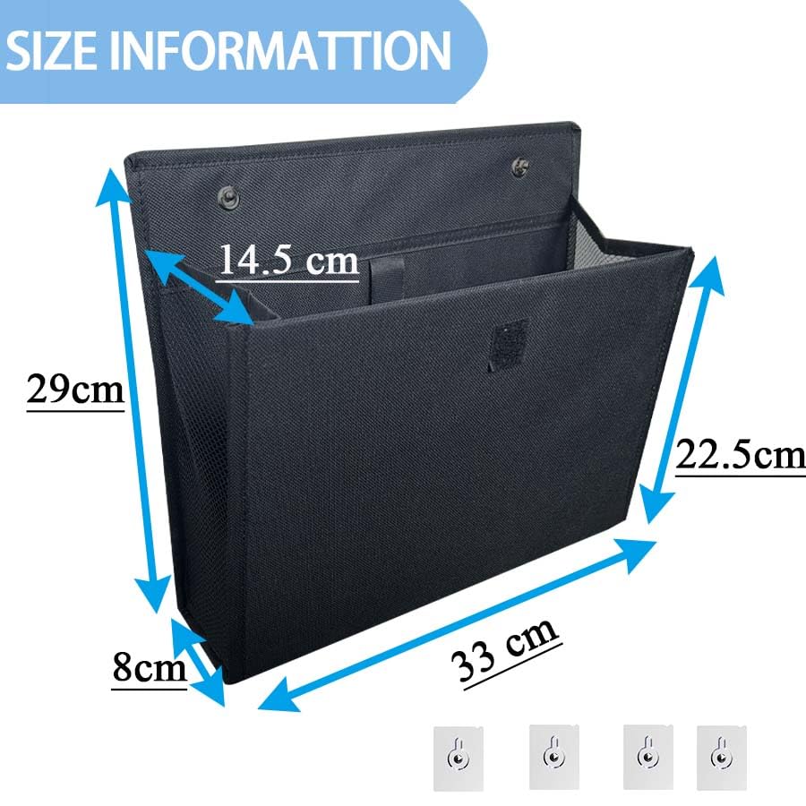 2 Pack RV Shoe Storage with Adhesive hook,Over the Door Shoe Rack,Heavy Duty Oxford Fabric Wall Hanging Organizer with Large Deep Pocket,Narrow Space Saving Closet Organizers (Black, 1-Grid) - color: Black, size: 1-Grid