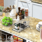 Simple Houseware 2 Tier Cabinet Wire Basket Drawer Organizer, Grey - color: Grey