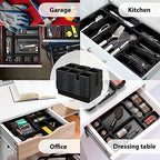 Simple Houseware Interlocking Desk Drawer Bins Organizer, 42 Packs, Black - size: Pack of 42