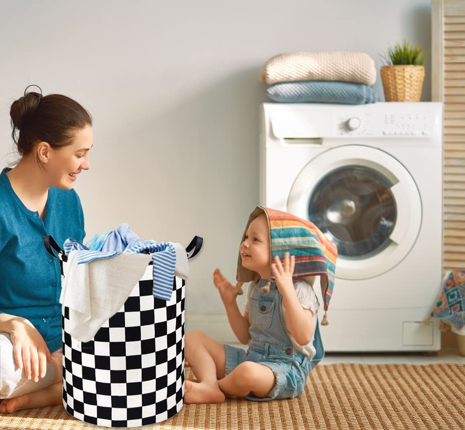 Boys Laundry Basket hamper Kids Hamper Car Toy Organizer Bins for Room Decor,Gift Basket for Bedroom(Racing Flag) - color: Racing Flag