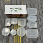 54 Pcs Food Storage Containers with Lids Airtight, (27 Containers &27 Lids) Reusable BPA-Free Plastic Food Containers for Kitchen Organization, Leak Proof Freezer/Microwave Safe Meal Prep Lunch Boxes - color: 54 Pcs
