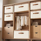 2-Pack Storage Bins with Lids, 56L Fabric Storage Boxes with Handles, Breathable Cotton Linen Clothes organizing Box for Wardrobe, Closet (XX large 49 * 37 * 31cm) - size: 2-XX large