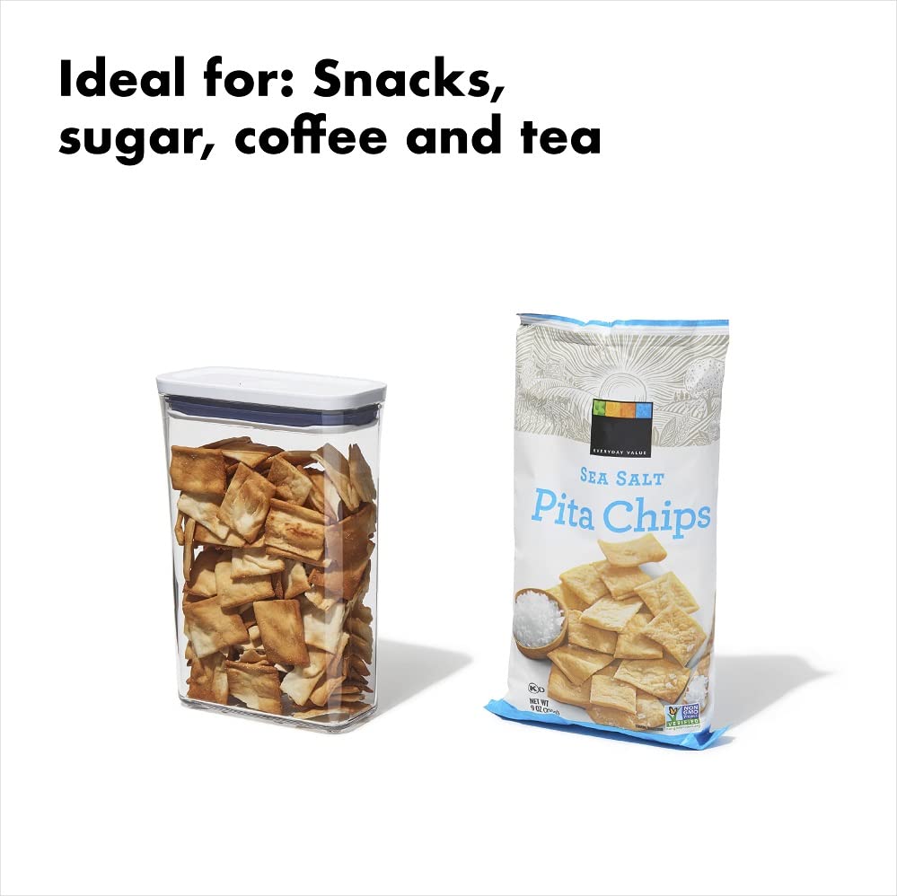 OXO Good Grips POP Container - Airtight Food Storage - 1.9 Qt for Snacks, Sugar and More - color: White, size: 1.9 Qt - Rectangle