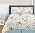 Sweet Jojo Designs Woodland Animal Toile Foldable Fabric Storage Cube Bins Boxes Organizer Toys Kids Baby Childrens for Collection Set of 2 - color: Woodland Animals