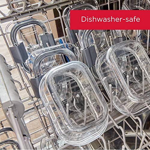 Rubbermaid Brilliance BPA-Free 3 Set Food Storage Containers with Lids, Removable Trays, Airtight, Leak-Proof, Ideal for Meal Prep, Lunch, and Leftovers - size: 6-Piece