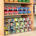 Simple Houseware Soda Can Organizer Stackable Rack Dispenser for Pantry/Refrigerator, White, 4 Pack - color: White