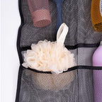 S&T INC. Shower Organizer, Shower Caddy or Bathroom Organizer with Quick Drying Mesh, 7 Pockets to Hold Shampoo, Soap, Loofah, and Cruise Ship Essentials, 14 Inch by 30 Inch, Black, 1 Pack - style: 1 Pack-Black