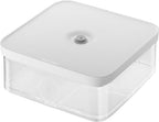 ZWILLING FRESH & SAVE CUBE Box, size L, modular & stackable container, airtight & vacuumable storage, dishwasher friendly, transparent - size: L