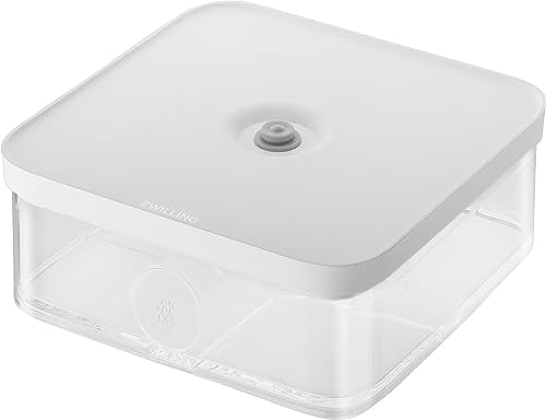 ZWILLING FRESH & SAVE CUBE Box, size L, modular & stackable container, airtight & vacuumable storage, dishwasher friendly, transparent - size: L