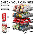 Simple Houseware 2 Tier Stackable Can Rack, Black, 2 Pack - color: Black