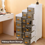 LDQ Slim Storage Cabinet with Drawers - Durable Waterproof PP Organizer for Bathroom/Kitchen/Health - Small Spaces, Snacks, Display & Retail (6layers) - size: 6layers