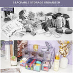 Desk Organizer with 4 Drawers, FODIENS Stackable Desktop Storage Box with Removable Drawer, Clear Sunglasses Organizer Display Case for Stationery Marker Pens Eyeglasses Office Supply - style: 1 Layer - 4 Drawers