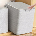 Extra Large Blanket Storage Containers, 220L Breathable Clothes Bedding Pillow Sheet Storage Bags with Zipper, Non-Woven Moving Quilt Large Capacity Storage Bins