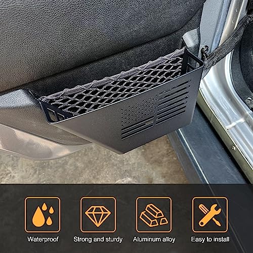 MAIKER Metal Rear Door Storage Box, Door Side Insert Organizer Box Pockets for 2007-2018 Jeep Wrangler JK 4 Door 2pcs(Black) - size: JK/JKU Rear