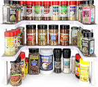 Spicy Shelf 3.0 - Expandable 2 Tiered Spice Rack Organizer for Cabinet & Pantry - Kitchen Seasoning Organizer - Cabinet Spice Racks for Inside Cabinets (Spicy Shelf Premium) - Home Organization