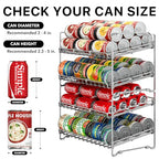 Simple Houseware 2 Tier Stackable Can Rack, Silver, 2 Pack - color: Silver