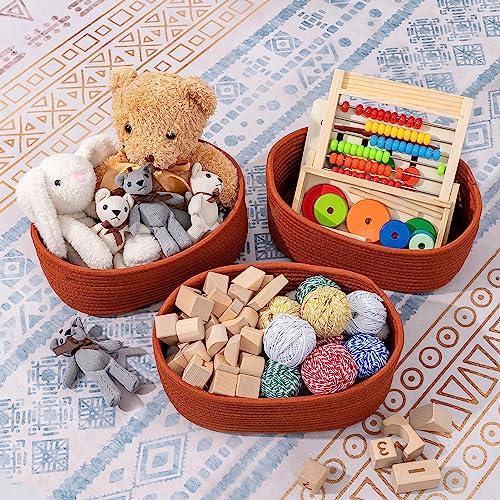 CubesLand Toys Closet Storage Organizer Baskets Bins for Cube Ogranizer/Shelving,Woven Basket for Organizing,Decor Basket for Living Room,Bedroom,Perfect for Pet Toy&Food Storage,2pack Brick Red - color: Brick Red, size: 2pcs-Small Basket